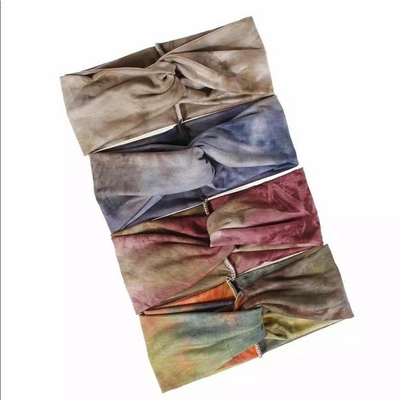 Tie Dye Headband Turban Twist Knot Wide Headwrap - Picture 2 of 6